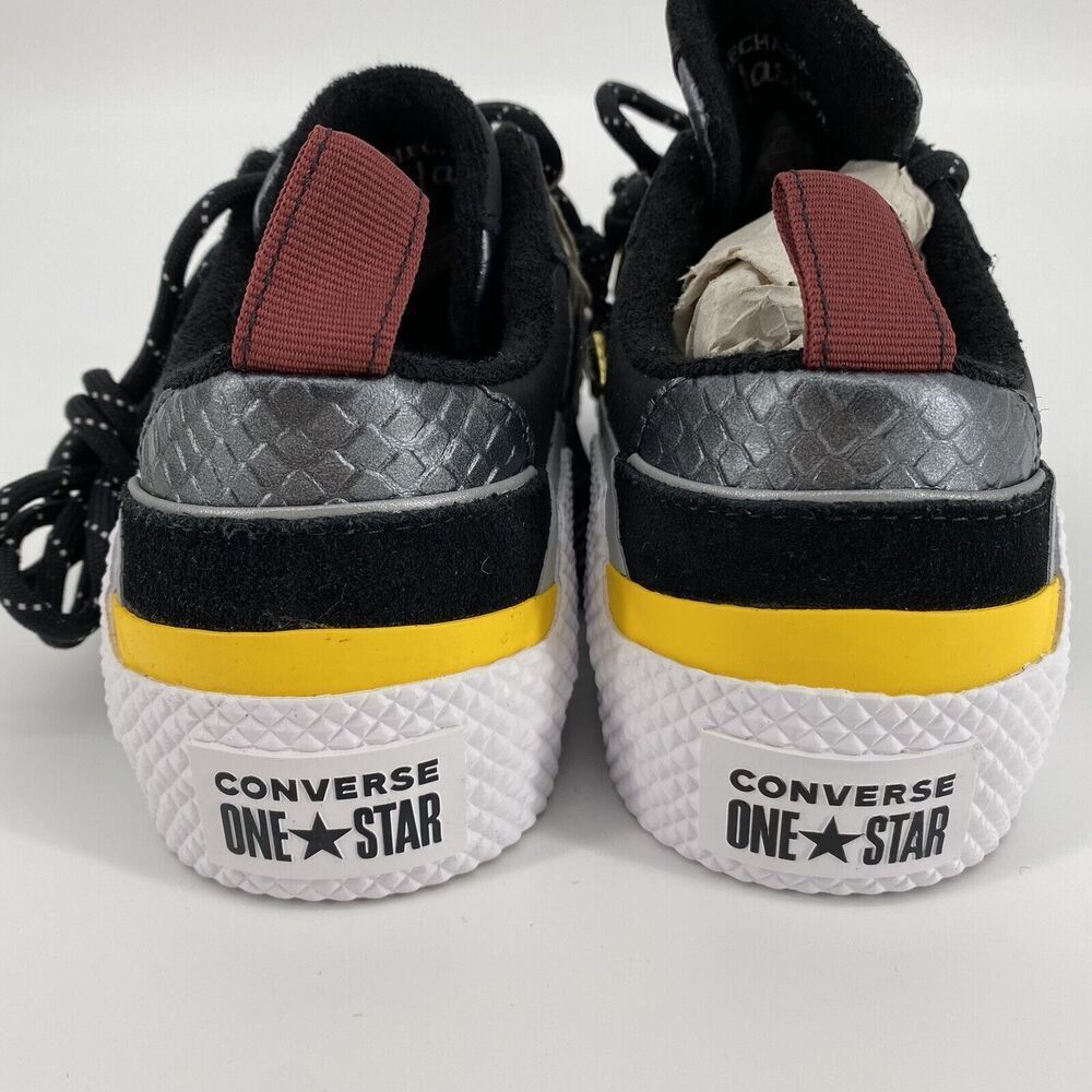 Converse One Star OX IBN Jasper Black White Yellow Athletic Shoe Sz M 7.5 W 9 - Picture 9 of 16